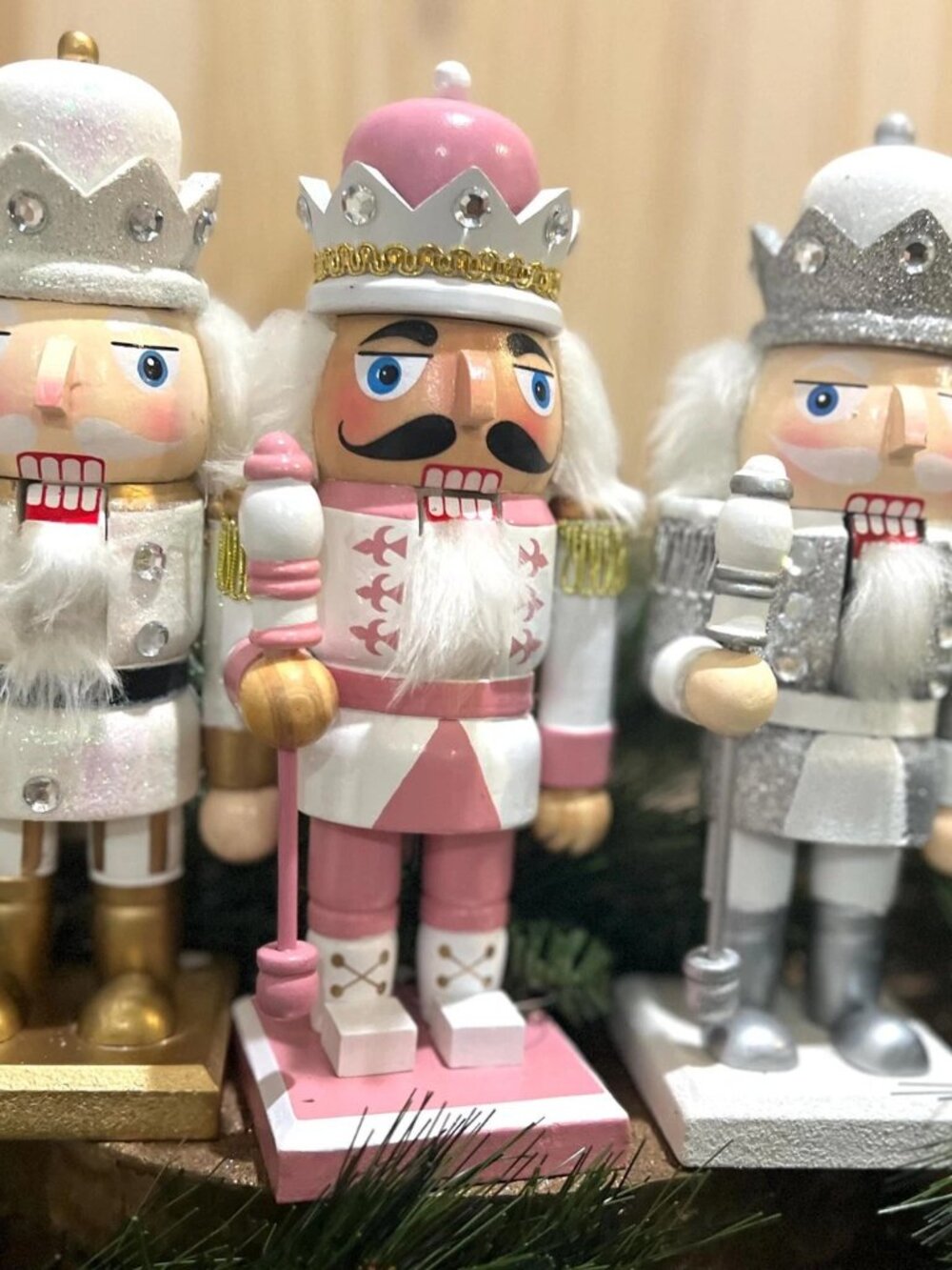 Wood King Nutcracker with Christmas Mantel Decoration Holiday Gift